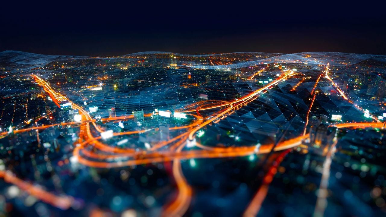 Wireless network and Connection technology concept with Abstract Bangkok city background