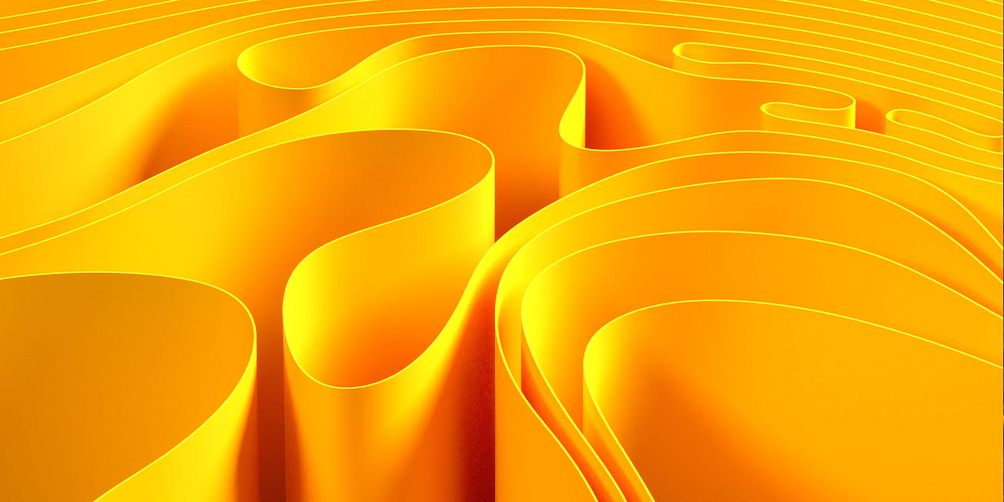 Abstract 3d image that resembles an orange ribbon