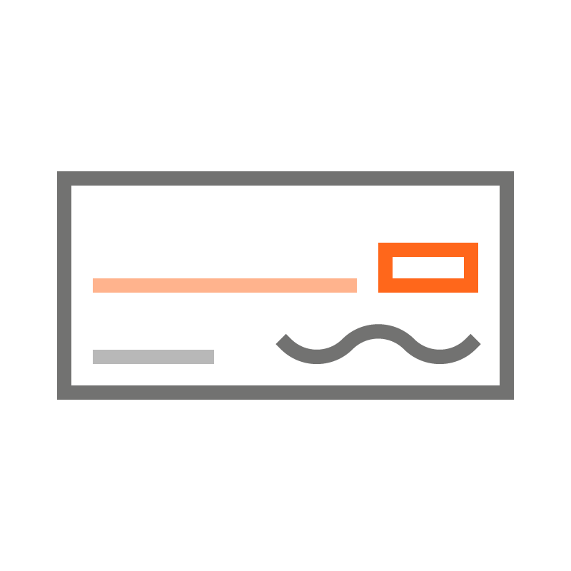 Paper check icon
