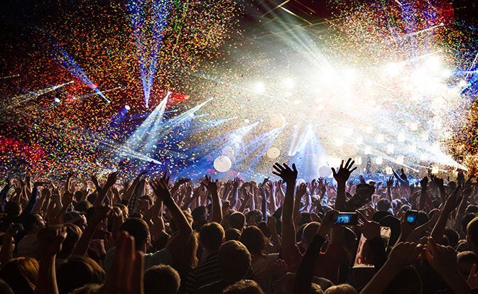 A crowd at a concert.