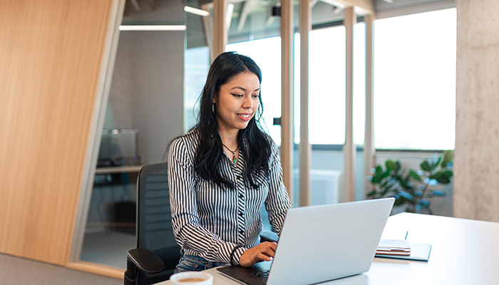 Woman in the office working