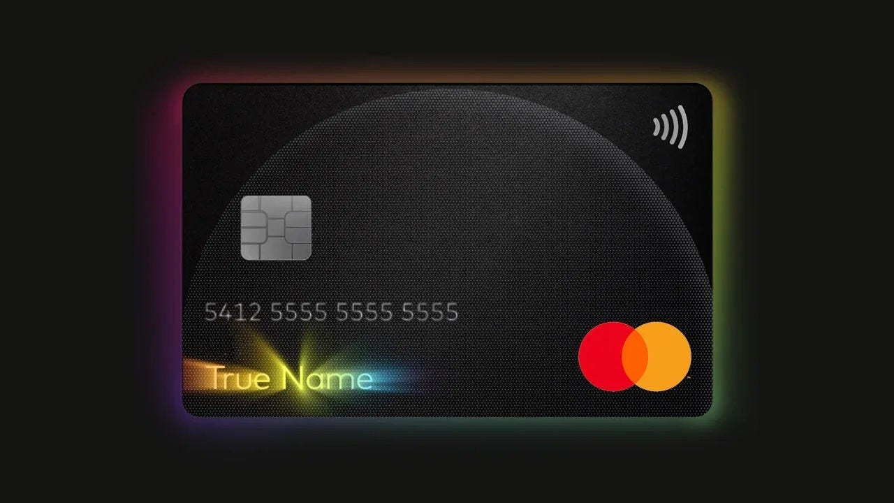 Tarjeta Mastercard True Name.