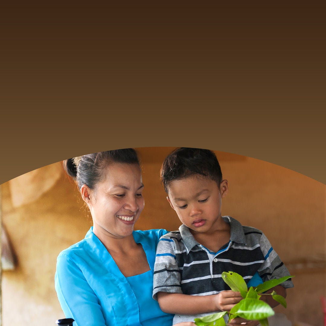 Mamá con su hijo.