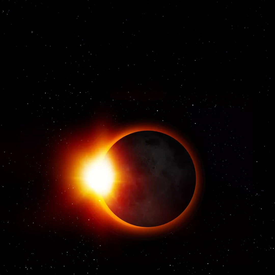 Mira el eclipse solar.
