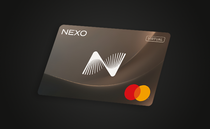 Image of Mastercard payment card with Nexo logo