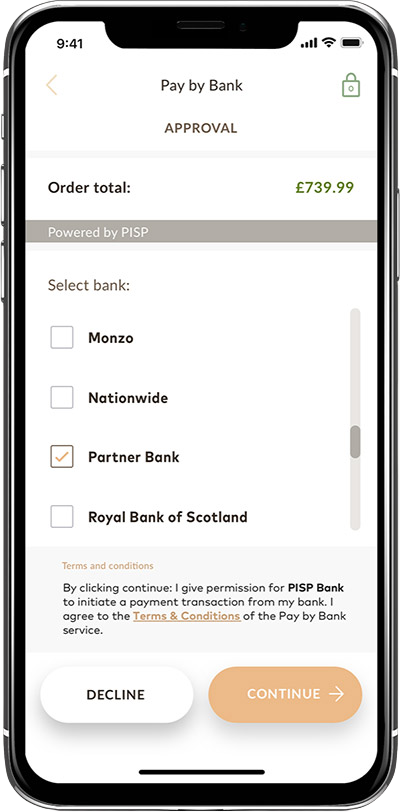 Checkout experience step 2