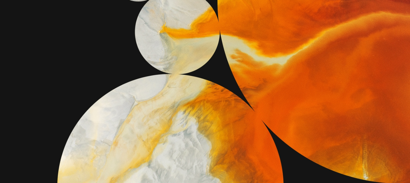 Orange and white art