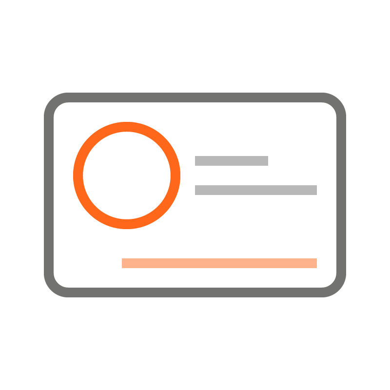 Icon of a customer's id