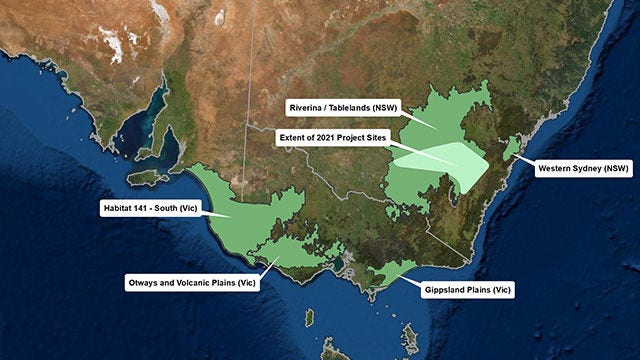 Carte de l'Australie.