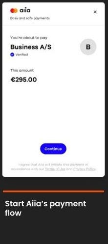 Aiia platform payment journey screenshot 2