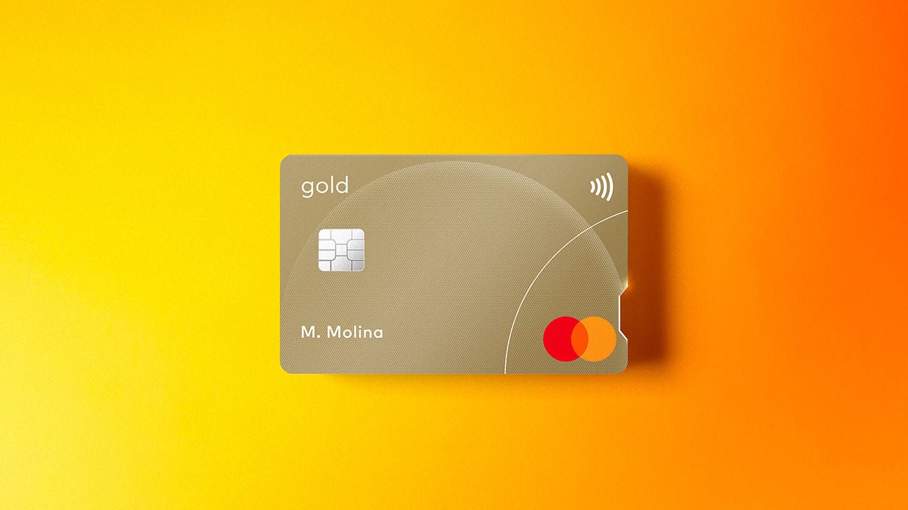 Tarjetas Gold Mastercard.