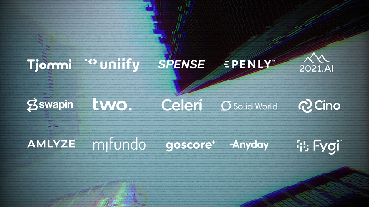 startup logos glitchy screen display 2023