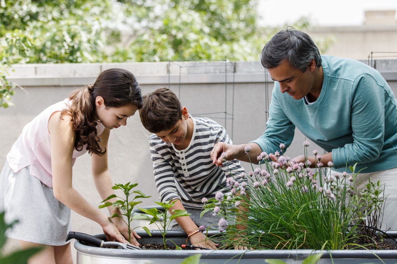 Family gardening