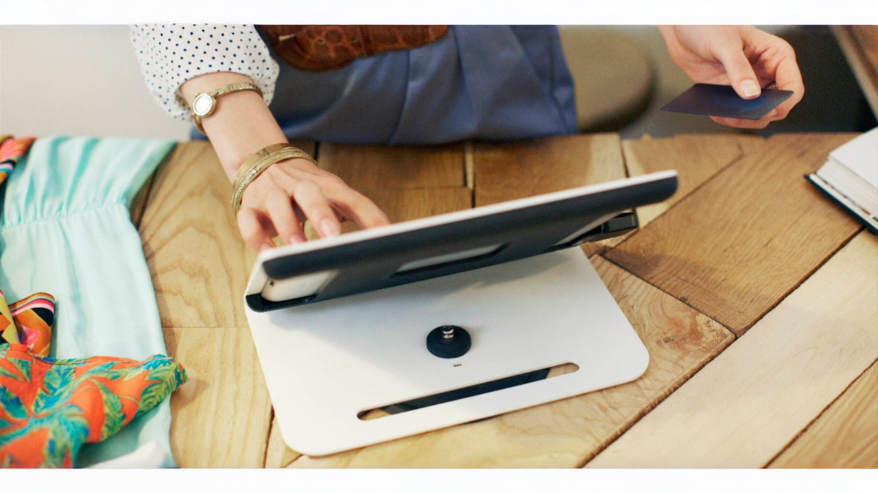 Woman on ipad.