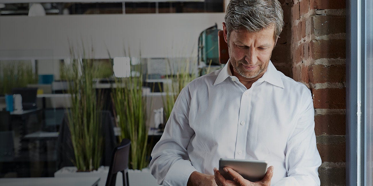 A man checking his phone