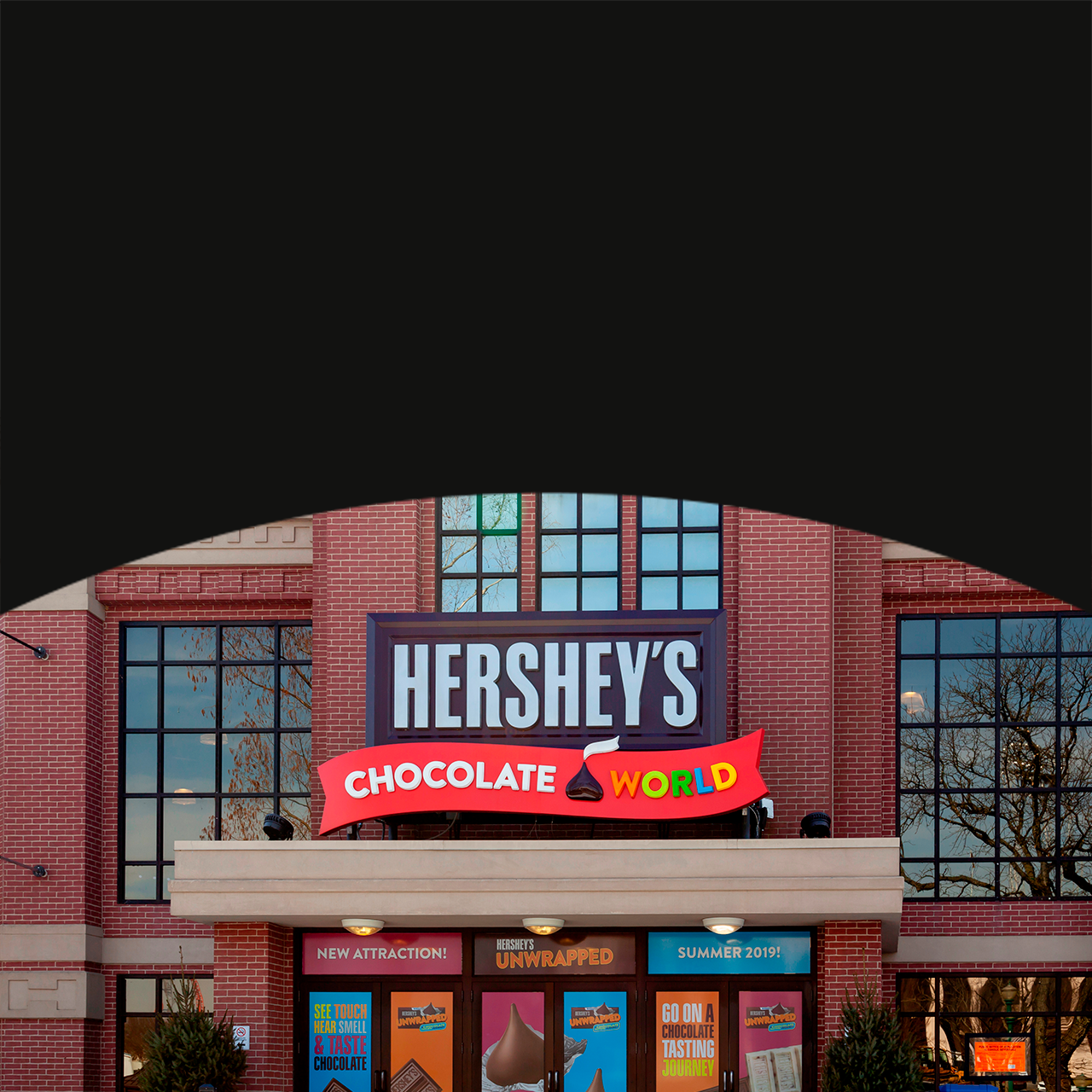 Imagen de la fábrica de chocolate Hershey.