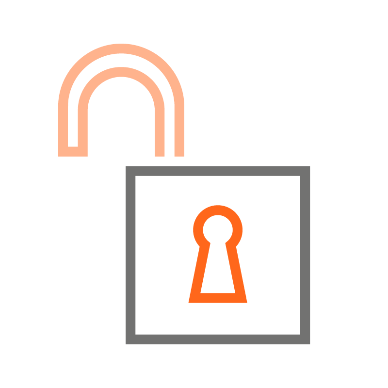 Unlocked lock icon
